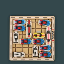 Huarong – jeux de voiture en bois pour enfants, Puzzle, labyrinthe, résolution de problèmes, jeu intellectuel
