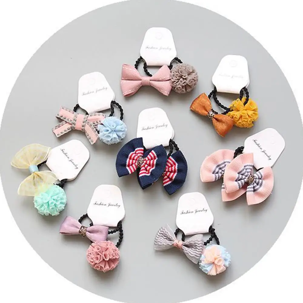 

Princess Chiffon Bow Baby Headbands For Girls Elastic Handmade Lace Adjustable Fresh Baby Hairband Newborn Hair Accessories New