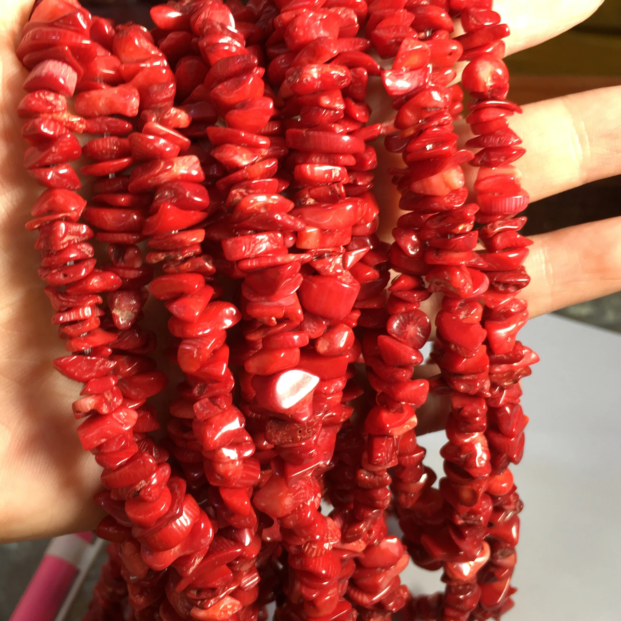 Натуральный камень коралловые бусины гравийная форма свободные бусины Изоляционные Бусины для самостоятельного изготовления ювелирных изделий для браслета ожерелье аксессуары