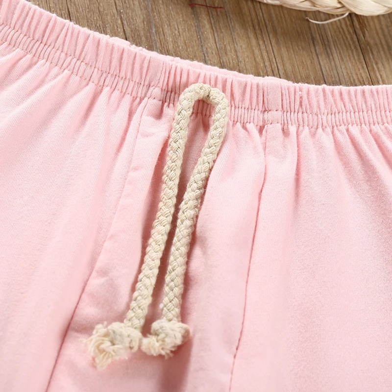 Newborn Kids Baby Boy Girl Clothing Solid Color Pajamas Pjs Set Cotton Sleepwear Nightwear Cute Outfit Home Wear