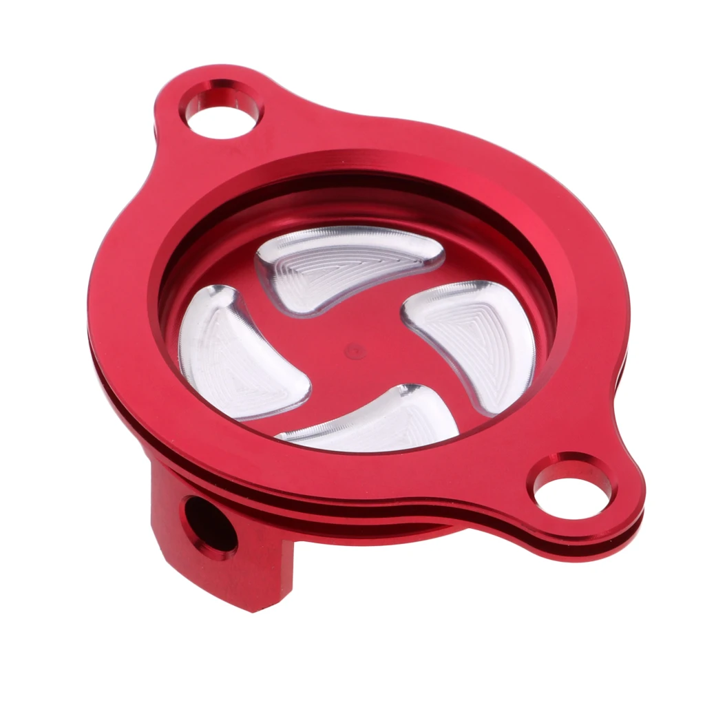 Red Oil Filter Cover Cap For Honda CRF 250R 2010-2017 Motocross 