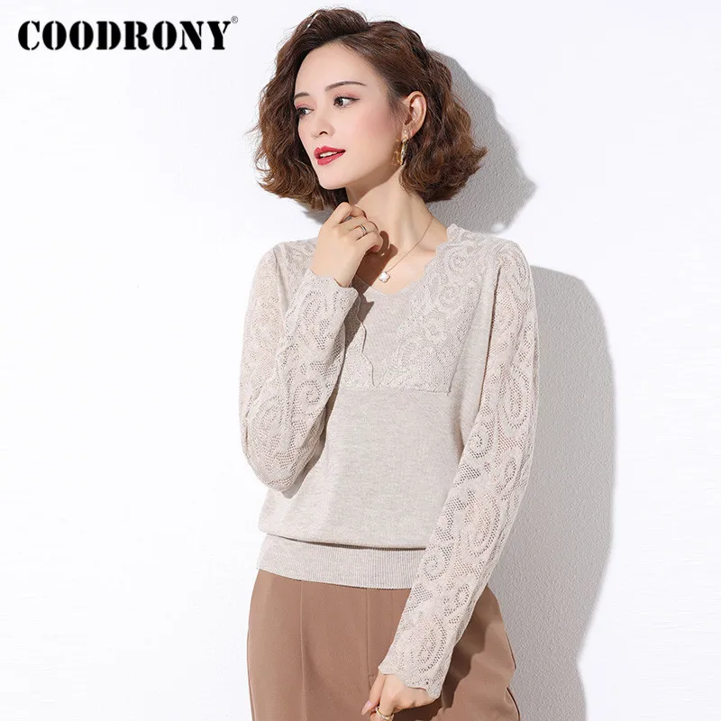COODRONY Brand Sweater 2020 Autumn Winter Streetwear Fashion Pullover Women Knitted Casual Slim V-Neck Jumpers Female W1061