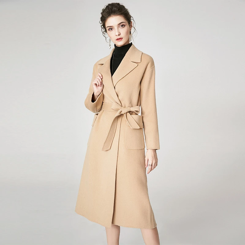 manteau beige cachemire