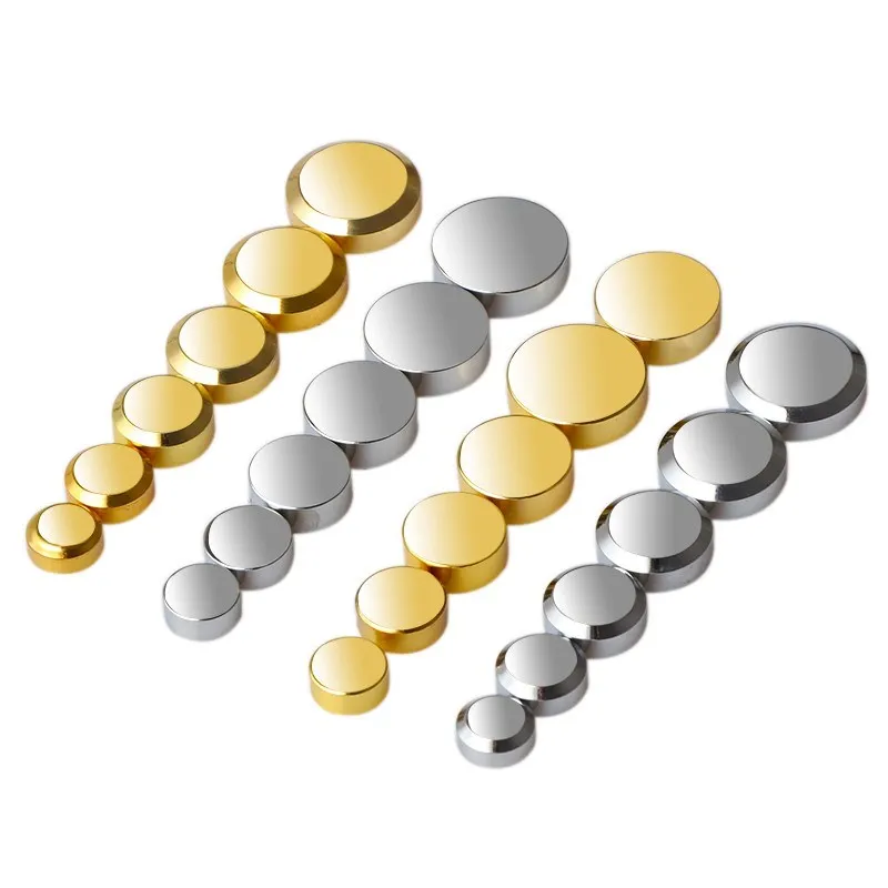 4Set 304 stainless steel mirror screw cap Decor Cover Golden Flat Advertisement upholstery nails Glass Fastener Hooks Hardware |