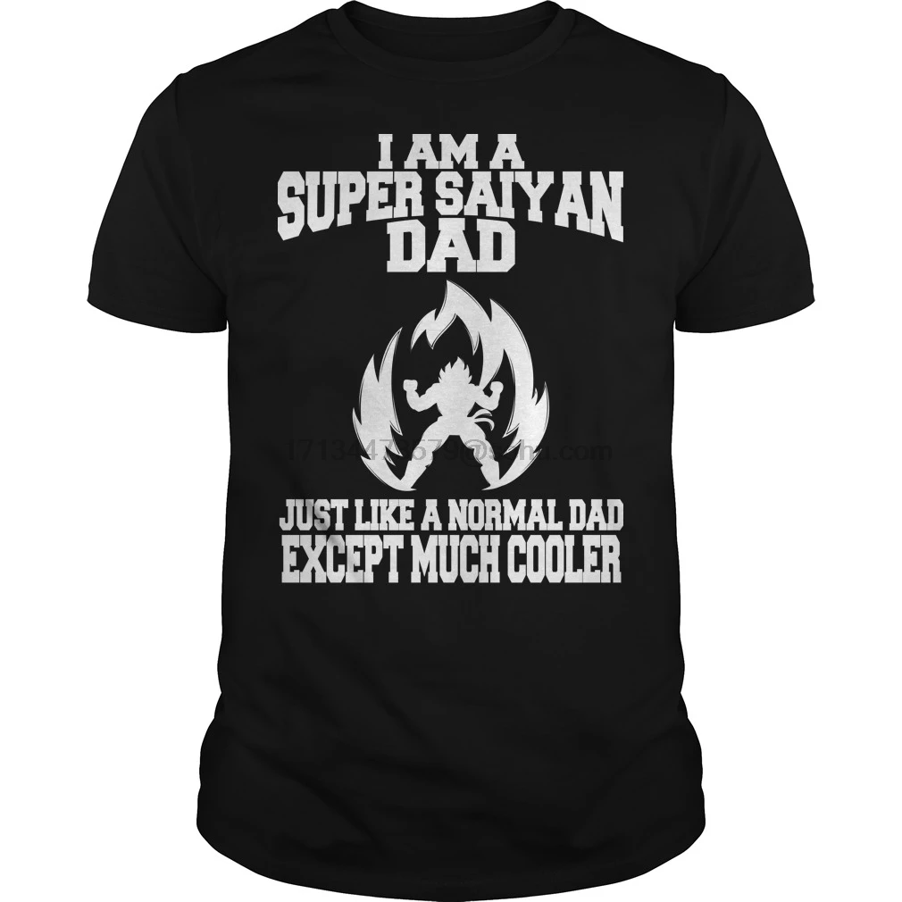 Мужская футболка с коротким рукавом аниме-Супер Saiyan папа футболки крутые женские