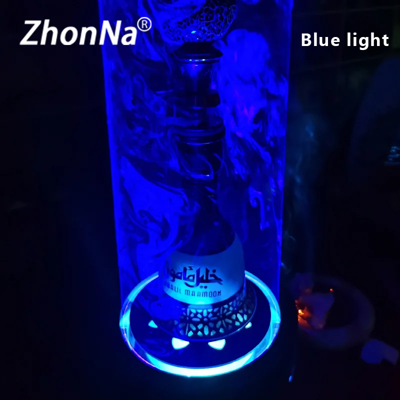 RED Hookah Laser Light Bar Wine Liquor Round Luminous Base Arabic Hookah Accessories R/G/B Optional For Party KTV ClubDIY party