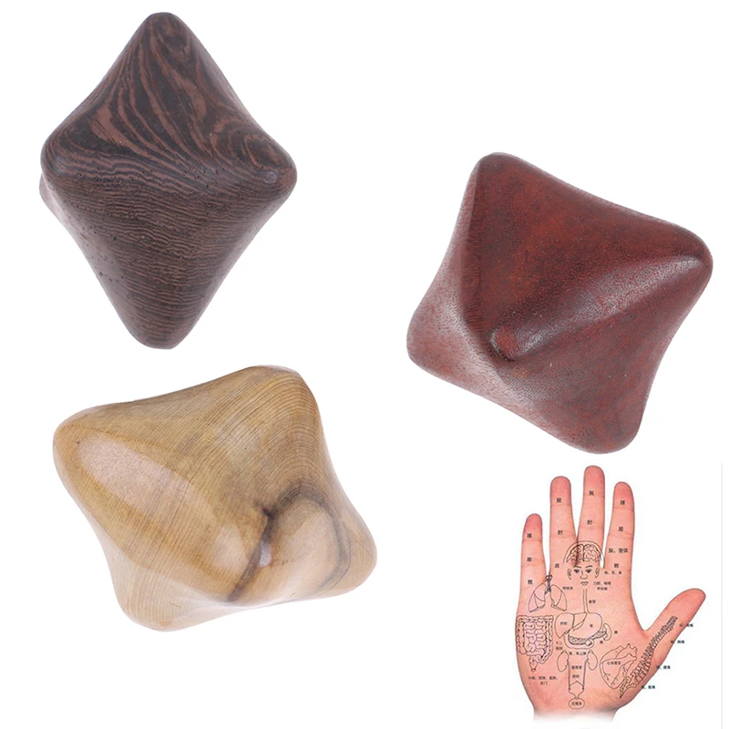 1PCS Hexagonal Hand Massage Fragrant Wood Reflexology Massager Therapy Hand Balls Prevent Mouse Hand Stress Relie
