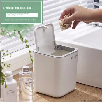 

Desktop Mini Waste Bin Convenient and Practical Plastic Covered Car Creative Household Bathroom Wash Dressing Table Trash Can