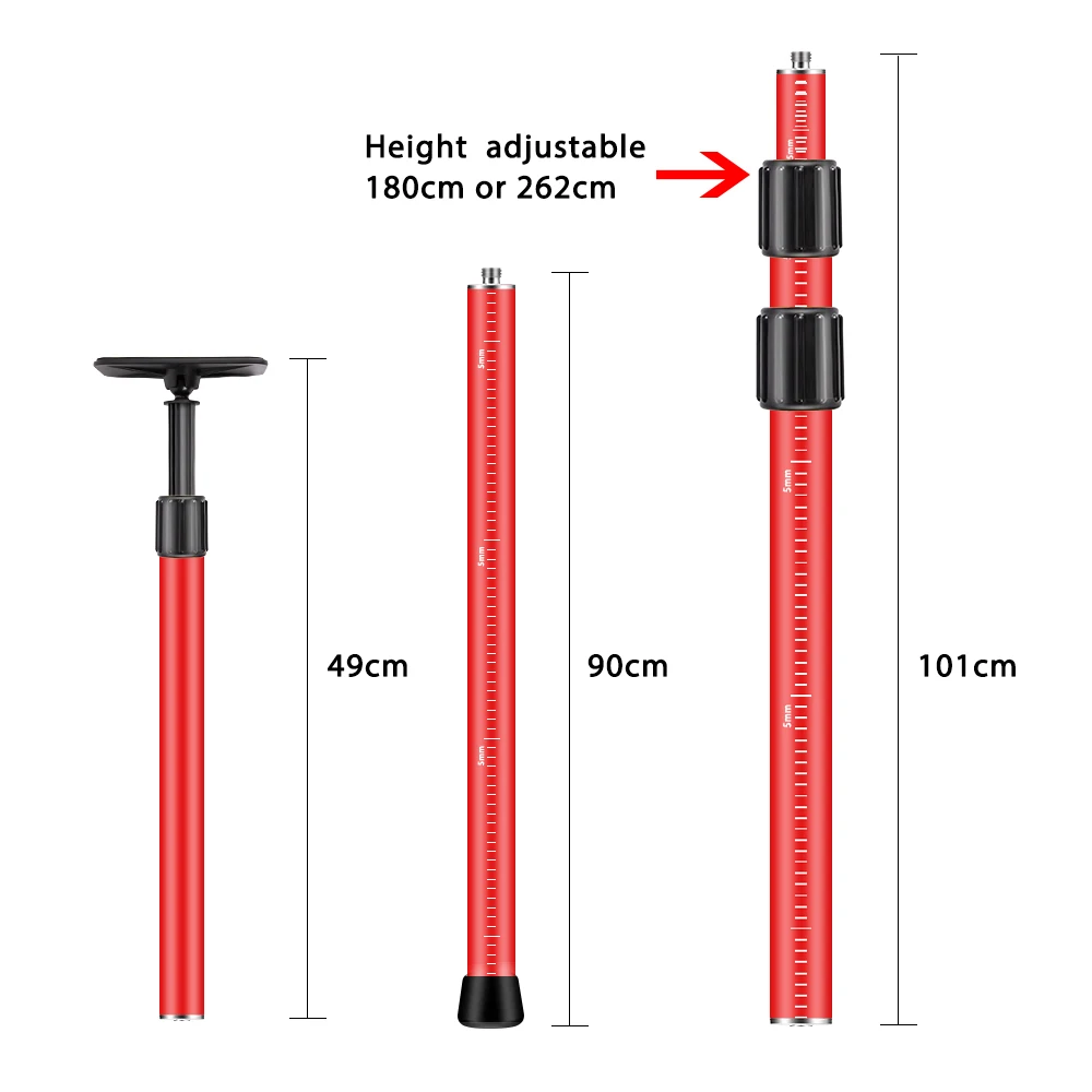 Телескопический Кронштейн для лазерного уровня с адаптером 1/4 &quotи 5/8&quot