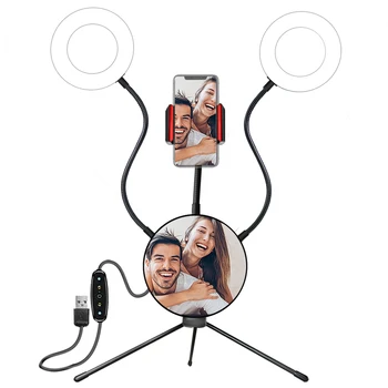 

Fill Flash LED Ring Light Self Shooting With Stand Adjustable Angle Makeup Photographic Accessories Live Stream Portable