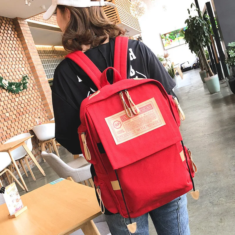 

Litthing Fashion Backpack Women Shoulder Bag School Bags Teenager Girls Boys Casual Solid Backpack School Mochila Rucksack