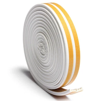 

Hot Black/White/Brown 5M D/E/P Type Foam Weather Draught Excluder Self Adhesive Window Door Seal Strip