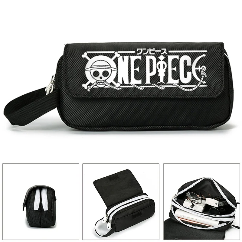 

Anime Cartoon Student Pencil Case Canvas Pen Bag Makeup Bag One Piece Zip Cosmetic Bag Stationery Bag School Supplies