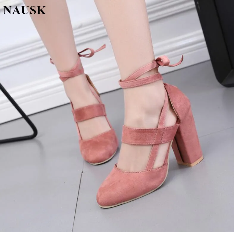 

NAUSK Factory Price Sexy Gladiator High Heels 8CM Women Pumps Wedding Dress Shoes Woman Valentine Stiletto High Heels Shoes