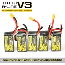 Татту R-Line Версия 3,0 V3 1300/1550/1800/2000 мА/ч, 95C 100C120C 4S 6S 4,2 V Lipo Батарея XT60 штекер небольшой гоночный Дрон с видом от первого лица Квадрокоптер с дистанционным управлением