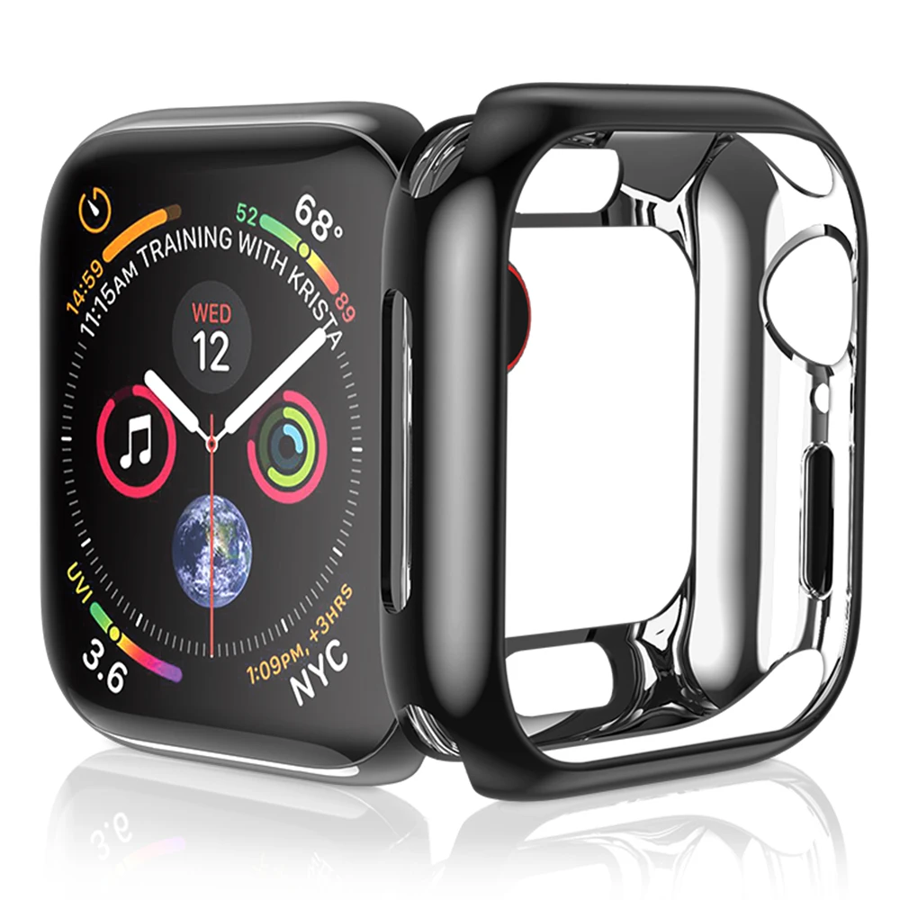

HOCO Ultra-thin Soft TPU Protective Case For Apple Watch Series 4 40MM 44MM Electroplating Cover for iWatch 4 40MM 44MM Bumper