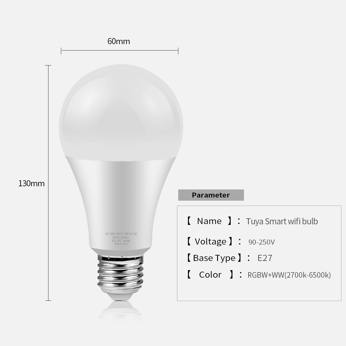 Умсветильник Светодиодная лампа Tuya RGB Smart Life 2 4G Wi Fi светодиодная с изменением