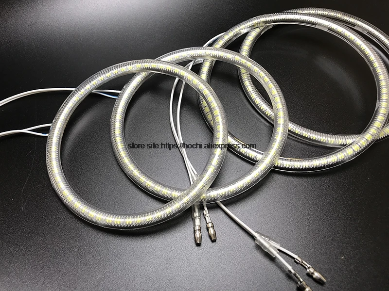HochiTech для Fiat Linea 2007- ультра яркий SMD белый светодиодный ангельские глазки 2600LM 12 В halo Кольцо Комплект дневного света DRL