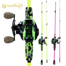 Sougayilang, 2 секции, ультра-светильник, вес удочки, супер светильник, Литье Удочки, приманка, набор, литье, Fsihing, катушка, набор