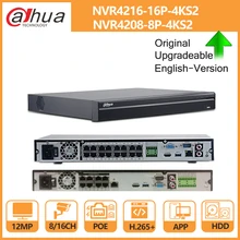 Dahua poe nvr 4k 32ch 16ch 8ch 4k NVR4232-16P-4KS2 NVR4216-16P-4KS2 com hdd h.265 2 sata para ip câmera de segurança