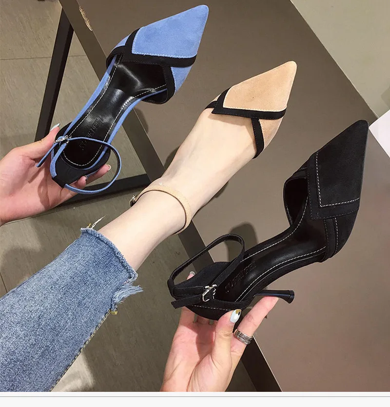 

New Spring Autumn Women's High Heels Ladies Pointed Toe Fine Heel Pumps Sexy Women's Shoes Woman Party Wedding Single Shoes