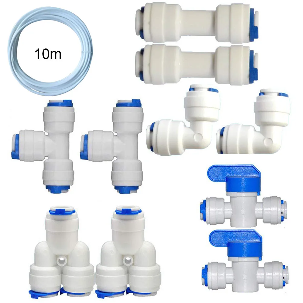 3//8/" Tube OD Quick Connector White Fittings Bulkhead for Dispense Ro Units