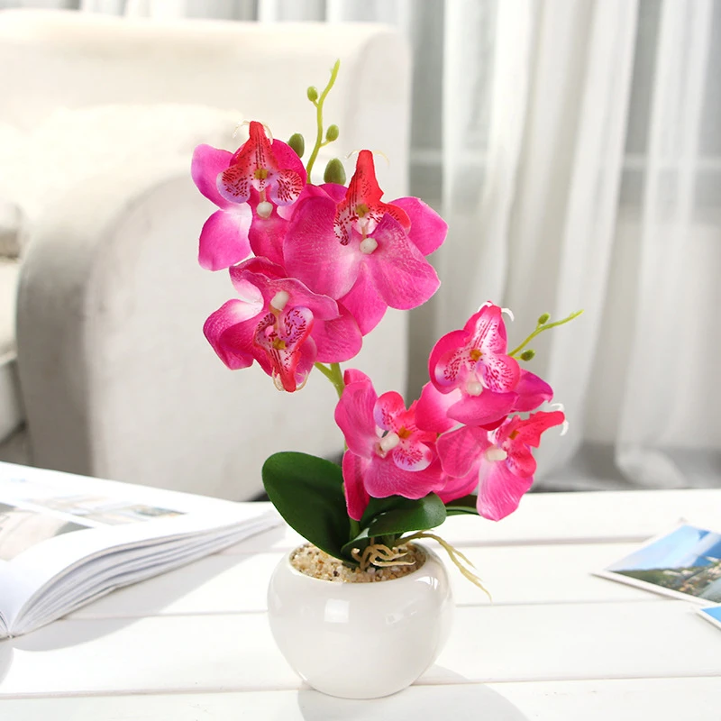 

Artificial Bonsai Plants Small Tree Pot Plants Fake Flowers Potted Ornaments For Home Living Room Decoration Hotel Garden Decor