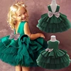 2022 Summer Sequin Big Bow Baby Girl Dress 1st Birthday Party Wedding Dress For Girl Palace Princess Evening Dresses Kid Clothes ► Photo 2/6