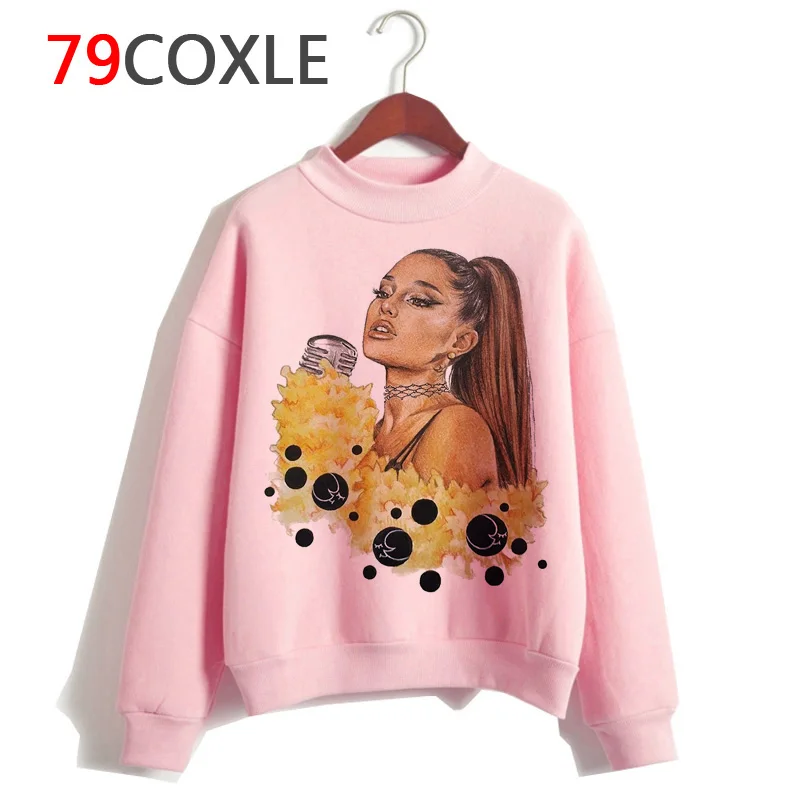 Ariana grande Толстовка 7 колец женская новая модная Корейская забавная Повседневная Толстовка уличная ulzzang 90s Графический капюшон негабаритных размеров