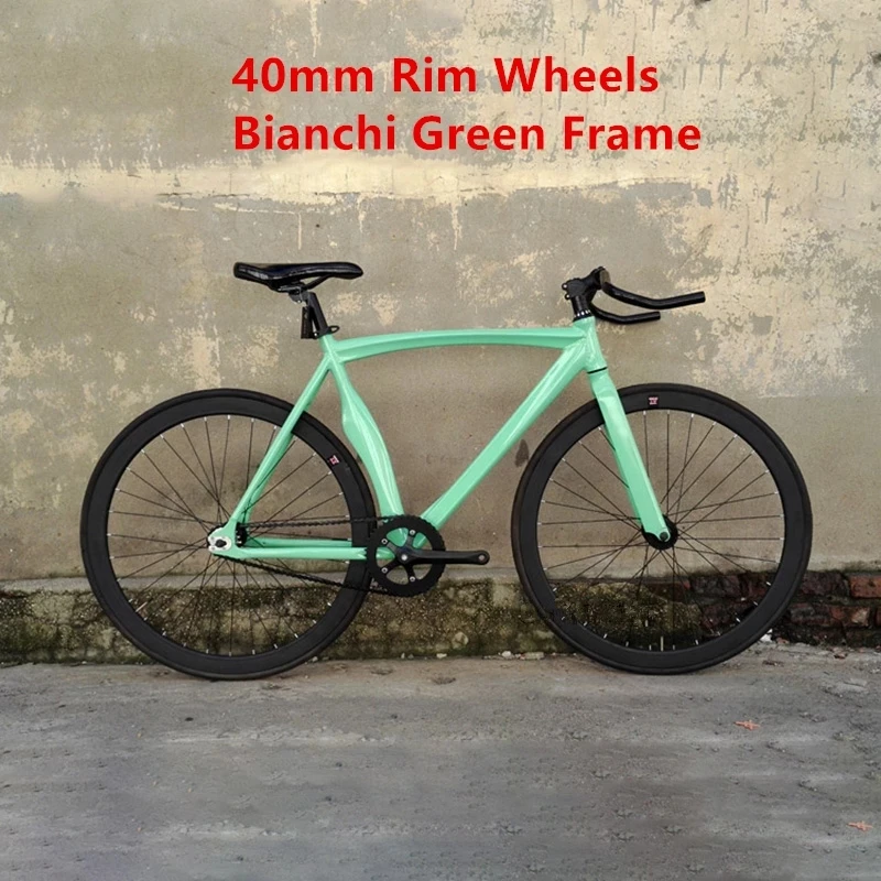Bicicleta de pista Fixie horquilla de marco de aleación de aluminio, llanta 70mm, rueda personalizable de sola velocidad, 700C, engranaje fijo, bicicleta de carreras|Bicicleta| - AliExpress