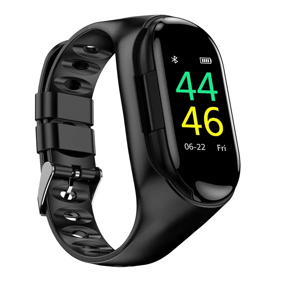 M1 беспроводные наушники-вкладыши Bluetooth 5,0 спортивный браслет на запястье Смарт-часы монитор сердечного ритма кровяного давления для Ios Android