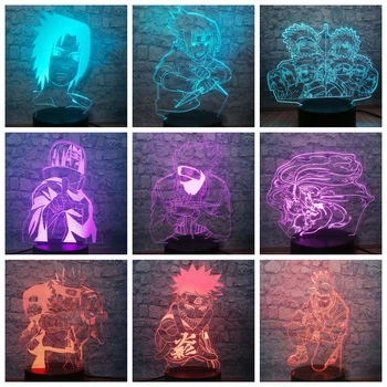 

Naruto Night Light Kakashi Hatake 3D Visual Anime Light 7 Color Changing Teen Room Decor Table Lamp USB Charge Child Best Gift