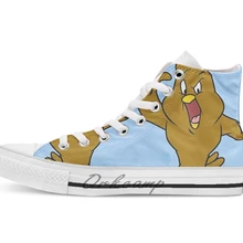 Henery ястреб, забавный чудак, дурачок дышащая Повседневное с высоким берцем на шнуровке; Холщовая Обувь Кеды Перевозка груза падения