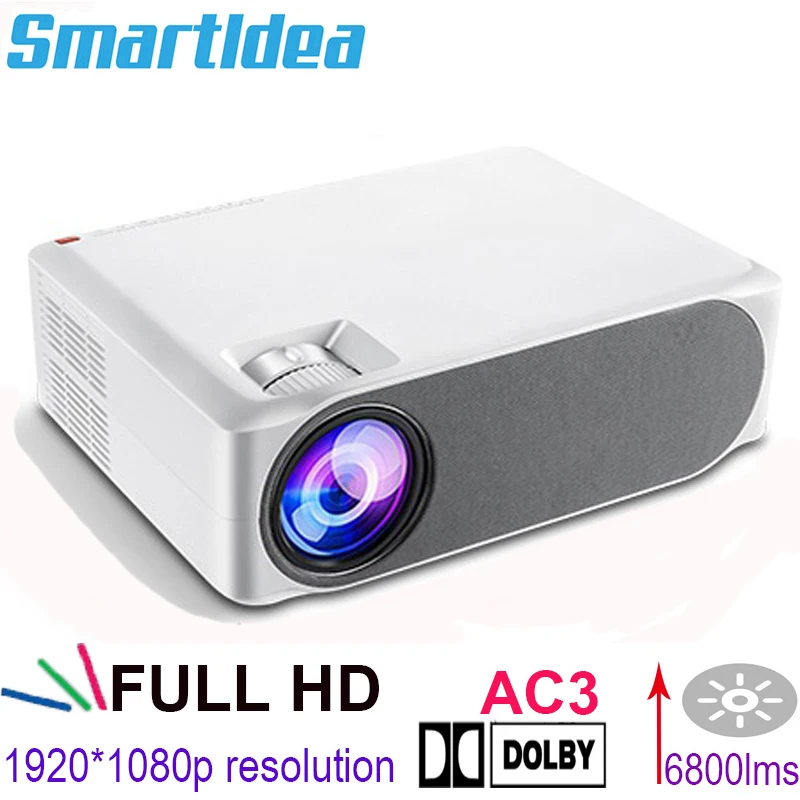 Мультимедийный проектор Smartldea, AC3 Full HD M19, Android 9,0, 1920x1080p 6800lms, 3D домашний мультимедийный проектор|Проекторы для домашнего кинотеатра| | АлиЭкспресс