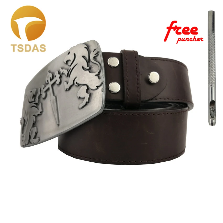 Модный мужской ремень с двумя львами и пряжкой крестом|lion buckle|lion buckle beltlion belt |