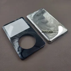 Black and White Faceplate with Metal Back and Clickwheel Button for Portable Media Player (Blk front back)