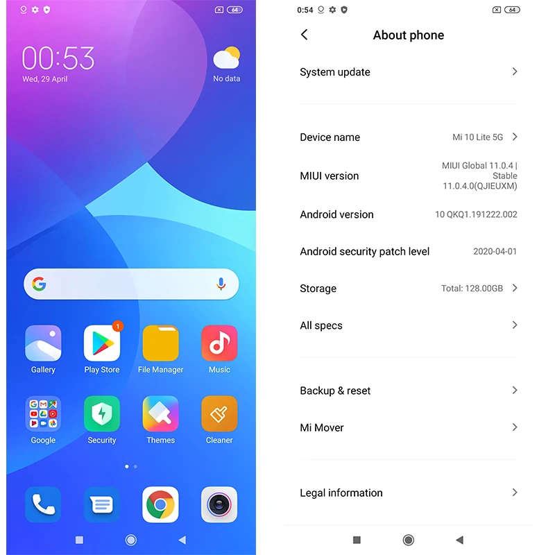 Новый Смартфон Xiaomi Mi 10 Lite глобальная версия 5G 6 ГБ 128 Восьмиядерный процессор