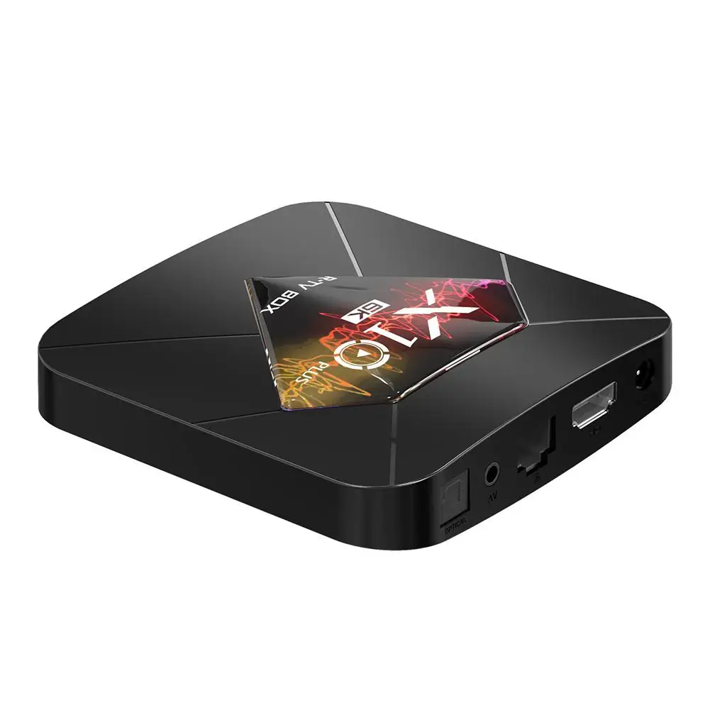 ТВ приставка lcd X10 PLUS Smart tv box Android9.0 WiFi 6K Quad основной игрок ТВ приемник сигнала