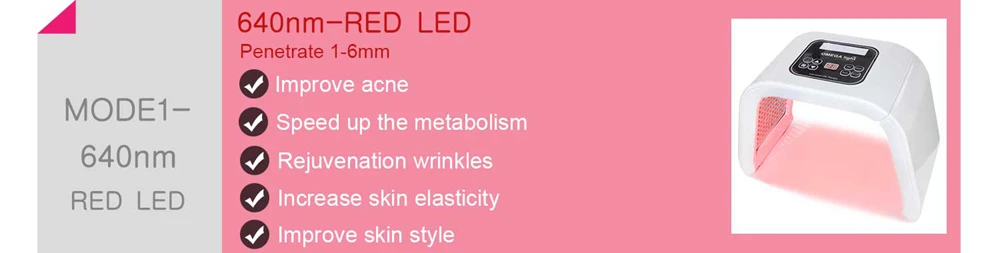CE Approval Foldable LED Lights In 7 Colors Stimulating Collagen Production Beauty Machine