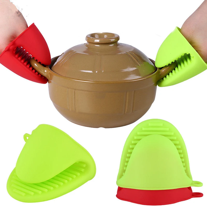 1Pc Kitchen Silicone Heat Resistant Glove Clip Microwave Heat Insulation Non-slip Handle Bowl Pot Clip Cooking Oven Glove