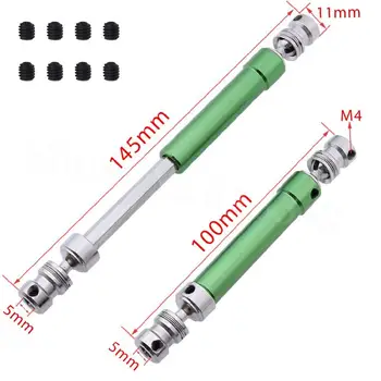 

RCtown 100-145mm Duty Metal Universal Driven Dogbone Drive Shaft for RC Car 1/10 Rock Crawler Truck Hop Up Accessories