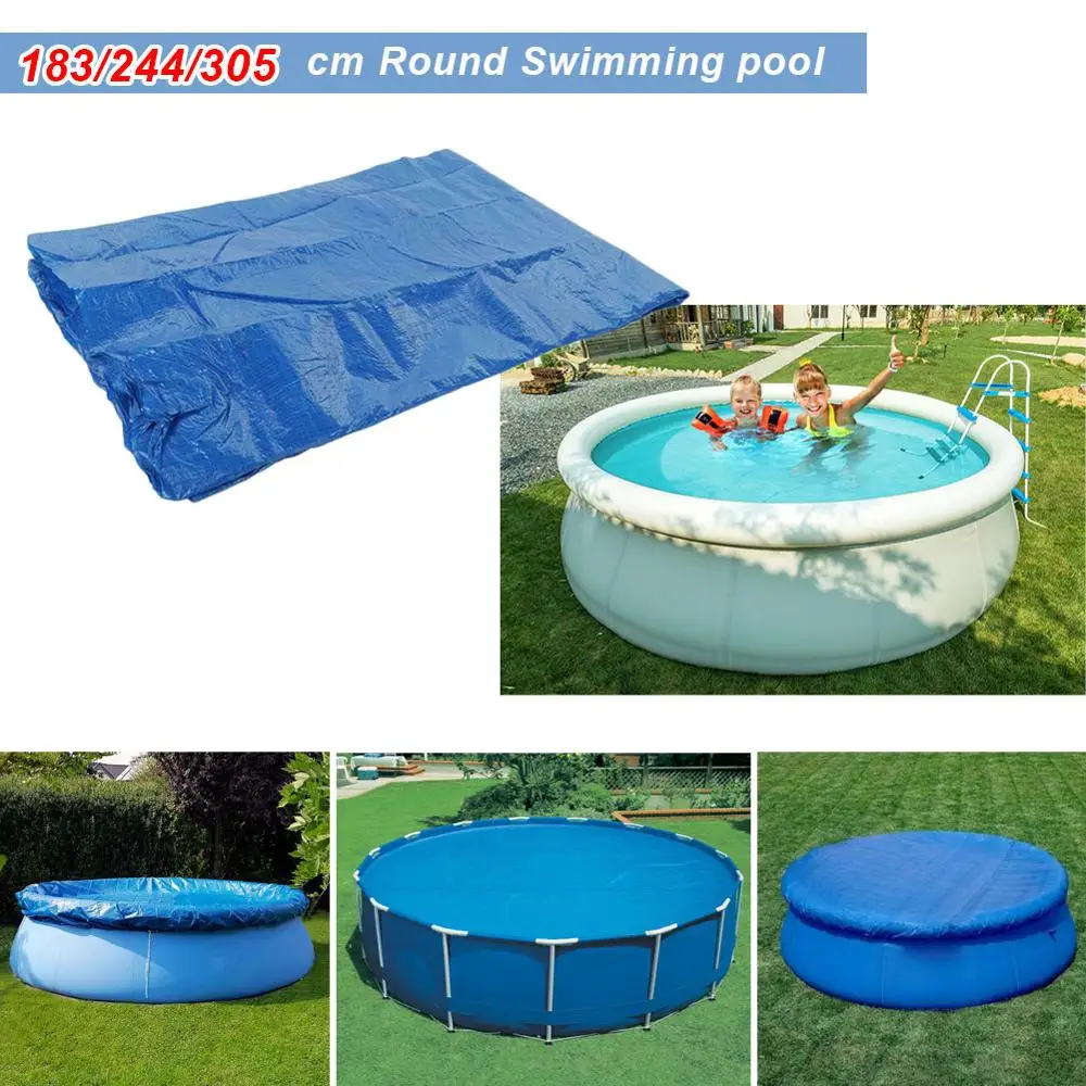

Swimming Pool Cover Dust Rainproof Pool Cover Blue Round Tarpaulin Durable For Family Garden Pools Swimming Pool & Accessories