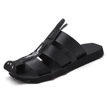 

Summer Slippers Men Rubber Men Slides Flip Flops Brand Designer Beach Casual Shoe Anti-Slip Travel Slippers Men Casual Slippers