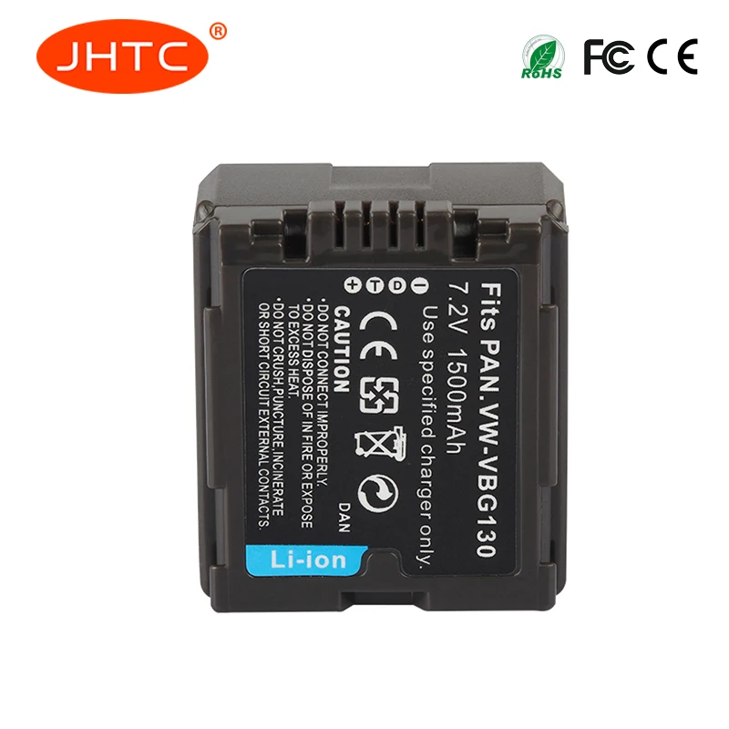 파나소닉 VW-VBG130 VW-VBG070 VW-VBG260 SDR-H20 SDR-H28 SDR-H258 HDC-SD1 카메라 배터리, VW VBG130, 1500mAh 