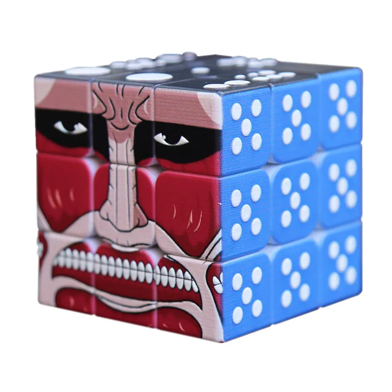 LeFun 3x3x3 специальный шаблон волшебный куб безопасный АБС-пластик быстрый ультра-Гладкий 3x3 скоростной Твист Головоломка Куб Детская игрушка подарок