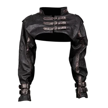 

1pc Long Sleeve Jacket Shrug Gothic Punk Shrug Halter Neck Shawl Women Cape for Party Performance Masquerade