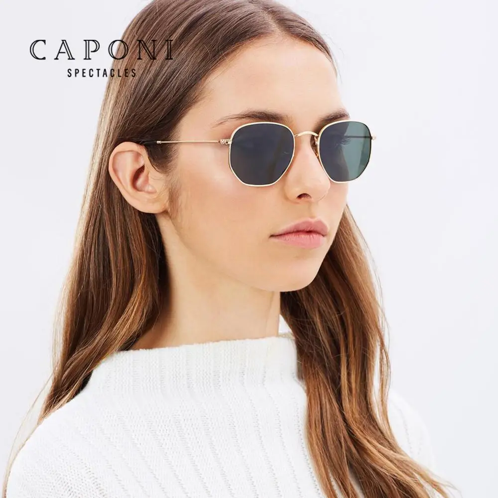 CAPONI 2020 классические светоотражающие солнцезащитные очки мужские оттенки для