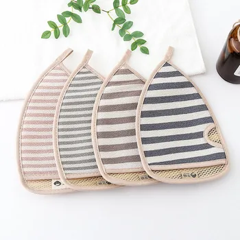 

Stripes Bath Towel-Hanging Leakage Thumb Bath Gloves Drop-Shaped Rubbing Exfoliating Gloves Back Rub