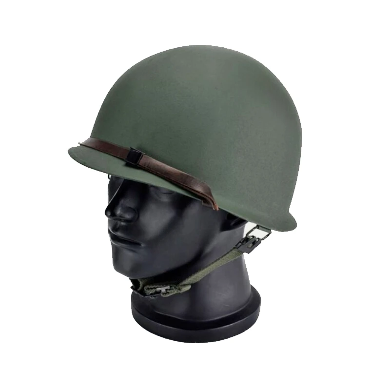 WW2 US Military Steel ABS M1 Helmet WWII Outdoor Army Headwear Equipment