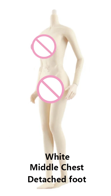 JIAOUDOLL jiaou Doll 3,0 JOQ-06C/JOQ-07F 1/6 фигура женское Бесшовное тело - Цвет: white M Detached
